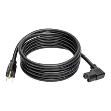 Load image into Gallery viewer, Eaton Tripp Lite Series Power Cord, NEMA 5-15P to Right-Angle C15 - Heavy-Duty, 15A, 125V, 14 AWG, 8 ft. (2.43 m), Black - Power cable - NEMA 5-15P (M) to IEC 60320 C15 right-angled - AC 125 V - 15 A - 8 ft - molded - black