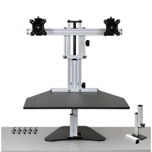 Load image into Gallery viewer, ERGO DESKTOP Kangaroo Elite Standing Desk Bundle, 36inH x 28inW x 24inD, Black
