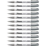 Sharpie Extra Fine Oil-Based Paint Markers - Metallic Silver Oil Based Ink - 12 / Box