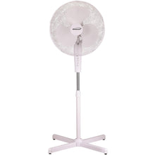 Load image into Gallery viewer, Brentwood Kool Zone F-16SMW 16in Oscillating Stand Fan (White) - 16in Diameter - 3 Speed - Oscillating, Pivoting Head, Quiet, Adjustable Tilt Head, Adjustable Height, Carrying Handle, Safety Grill - White
