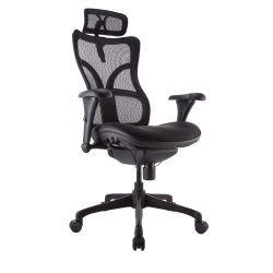 WorkPro Warrior 212 Mesh Executive High-Back Chair, Black