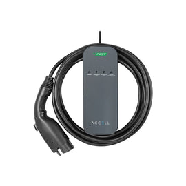 Accell AxFAST 16-Amp Dual-Voltage Portable EV Charging Station (EVSE), Black