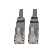 Load image into Gallery viewer, Tripp Lite Cat6 Cat5e Gigabit Molded Patch Cable RJ45 M/M 550MHz Gray 6ft - 128 MB/s - Patch Cable - 6 ft - 1 x RJ-45 Male Network - 1 x RJ-45 Male Network - Gold Plated Contact - Gray
