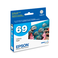 Load image into Gallery viewer, Epson 69 DuraBrite Ultra Cyan Ink Cartridge, T069220-S