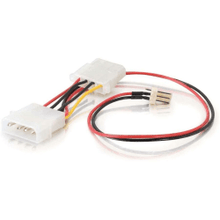 Load image into Gallery viewer, C2G 6in 3-pin Fan to 4-pin Pass-Through Power Adapter Cable - 6in
