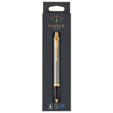 Parker IM Ballpoint Pen, Medium Point, 1.0 mm, Black/Gold Barrel, Blue Ink