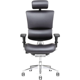 X-Chair Wide X4 Ergonomic High-Back Brisa Task Chair With Headrest, Black