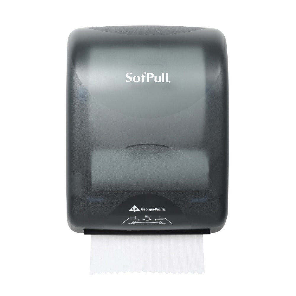 Georgia-Pacific SofPull Mechanical Hardwound Roll Towel Dispenser, Smoke