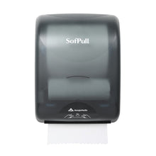Load image into Gallery viewer, Georgia-Pacific SofPull Mechanical Hardwound Roll Towel Dispenser, Smoke