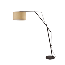 Load image into Gallery viewer, Adesso Broome Arc Lamp, 83inH, Beige Shade/Matte Black Base