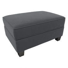 Load image into Gallery viewer, Bush Furniture Flare Microsuede Storage Ottoman, 18-1/2inH x 34-1/2inW x 24-1/16inD, Chocolate Brown, Standard Delivery