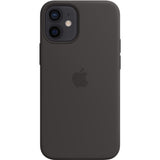 Apple iPhone 12 Mini Silicone Case with MagSafe - Black - For Apple iPhone 12 mini Smartphone - Black - Silky - Scratch Resistant, Drop Resistant - Silicone, MicroFiber - 1