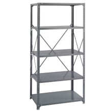 Load image into Gallery viewer, Safco 5-Shelf Commercial Steel Shelving Kit, Dark Gray