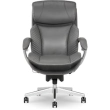 Load image into Gallery viewer, Serta iComfort i6000 Big &amp; Tall Ergonomic Bonded Leather High-Back Executive Office Chair, Gray/Silver