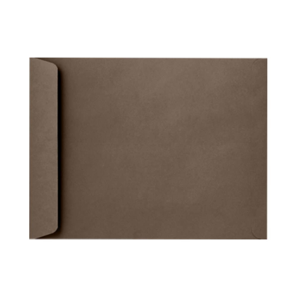 LUX Open-End 9in x 12in Envelopes, Peel & Press Closure, Chocolate Brown, Pack Of 50