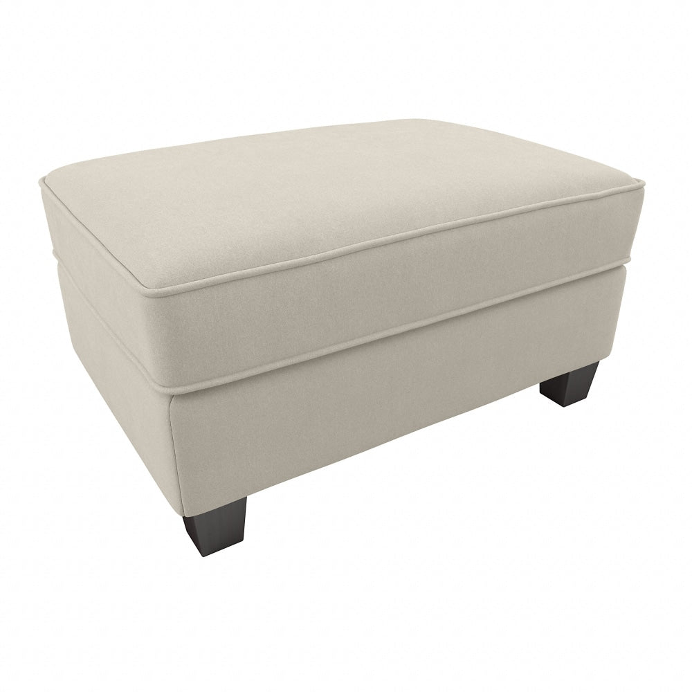 Bush Furniture Stockton Storage Ottoman, Cream Herringbone Fabric, Standard Delivery