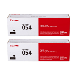 Canon 054 Black Toner Cartridges, Pack Of 2, 3024C001