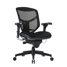 Load image into Gallery viewer, WorkPro Quantum 9000 Series Ergonomic Mesh/Antimicrobial Vinyl Mid-Back Chair, Black/Black, BIFMA Compliant