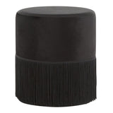 LumiSource Fringe Ottoman, Black