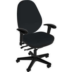 Sitmatic GoodFit Enhanced Synchron High-Back Chair With Adjustable Arms, Black/Black