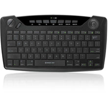 Load image into Gallery viewer, IOGEAR Wireless Smart TV Keyboard with Optical Trackball - Wireless Connectivity - RF - 35 ft - 2.40 GHz - USB Interface Left Mouse, Right Mouse, Scrolling Hot Key(s) - QWERTY Layout - Smart TV, Gaming Console - Trackball - PC, Mac