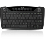 IOGEAR Wireless Smart TV Keyboard with Optical Trackball - Wireless Connectivity - RF - 35 ft - 2.40 GHz - USB Interface Left Mouse, Right Mouse, Scrolling Hot Key(s) - QWERTY Layout - Smart TV, Gaming Console - Trackball - PC, Mac