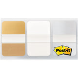 Post-it Metallic Color Tabs - 12 Tab(s)/Set - 1in Tab Height x 1.50in Tab Width - Assorted Metallic Tab(s) - 36 / Pack