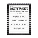Top Notch Polka Dot Chart Tablets, 24in x 32in, 1 1/2in Ruled, Black, Pack Of 2