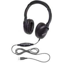 Load image into Gallery viewer, Califone 1017IMUSB NeoTech USB Headset with Califuff Braided Cord And Volume Control - Stereo - USB - Wired - 32 Ohm - 20 Hz - 20 kHz - Over-the-head - Binaural - Circumaural - 6 ft Cable - Black