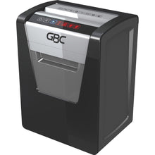 Load image into Gallery viewer, GBC ShredMaster SM10-06 Micro-Cut Shredder - Non-continuous Shredder - Micro Cut - 10 Per Pass - for shredding Paper, Staples, Paper Clip - P-5 - 2 Hour Run Time - 6 gal Wastebin Capacity - Black, Chrome