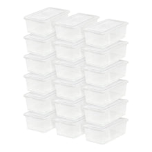 Load image into Gallery viewer, IRIS Plastic Storage Containers, 6 Quarts, 4 7/8in x 8 1/4in x 14 1/4in, Clear, Case Of 18