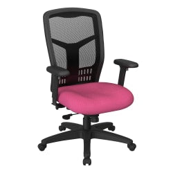 Office Star ProGrid Mesh High-Back Managers Chair, Pink