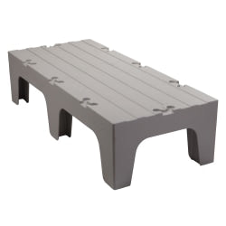 Cambro Solid Dunnage Rack, 12inH x 21inW x 48inD, Speckled Gray