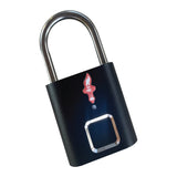 Tokk PL16 TSA-Approved Steel Fingerprint Travel Lock, 2-1/2inH X 1-1/2inW X 1/2inD, Black