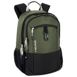 HEAD Double-Compartment Gym Backpack With 17in Laptop Pocket, Gray/Black/Green