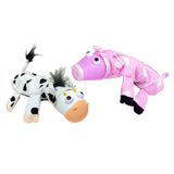Inkology Bug Eye Pencil Pouches, 3in x 11-1/2in, Pig/Cow, Pack Of 6 Pouches