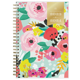 2023-2024 Day Designer Weekly/Monthly Planner, 5in x 8in, Secret Garden Mint Frosted, July 2023 To June 2024, 137900-A