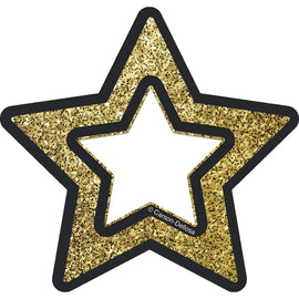 Carson-Dellosa Sparkle And Shine Gold Glitter Stars Mini Single Cut-Outs, 5 7/16inH x 3 5/8inW x 9/16inD, Pack Of 36 Cut-Outs