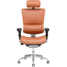 Load image into Gallery viewer, X-Chair X4 Ergonomic Bonded Leather High-Back Task Chair With Headrest, Cognac