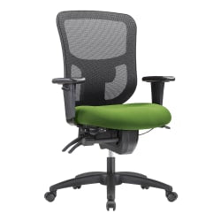 WorkPro 9500XL Series Big & Tall Ergonomic Mesh/Premium Fabric Mid-Back Chair, Black/Lime, BIFMA Compliant