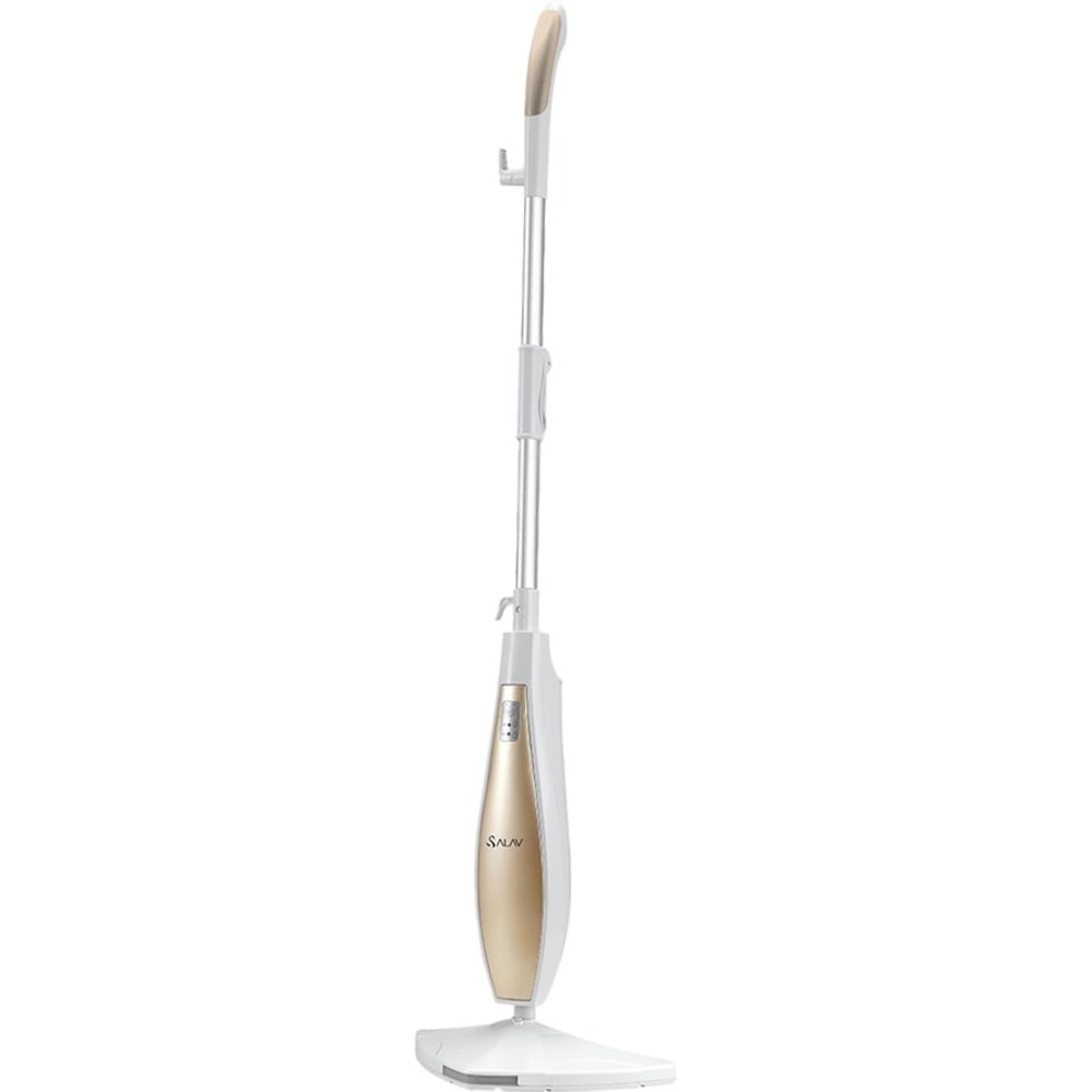 SALAV STM-402 Steam Mop with LED - 1100 W Motor - 14.40 fl oz Water Tank Capacity - Mop Pad, Carpet Glider - Carpet, Wooden Floor, Laminate Floor, Tile Floor - 16.40 ft Cable Length - AC Supply - 120 V AC - Gold