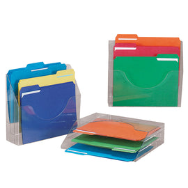 Eldon Optimizers 3-Tier Organizer, Letter Size, 11 1/2inH x 13inW x 3 1/2inD, Clear