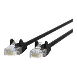 Belkin Cat.5e UTP Patch Network Cable - 16.40 ft Category 5e Network Cable for Network Device - First End: 1 x RJ-45 Network - Male - Second End: 1 x RJ-45 Network - Male - Patch Cable - Gold Plated Connector - Black