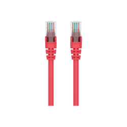 Belkin - Patch cable - RJ-45 (M) to RJ-45 (M) - 6 in - 0.2 in - UTP - CAT 6 - molded, snagless, stranded - red