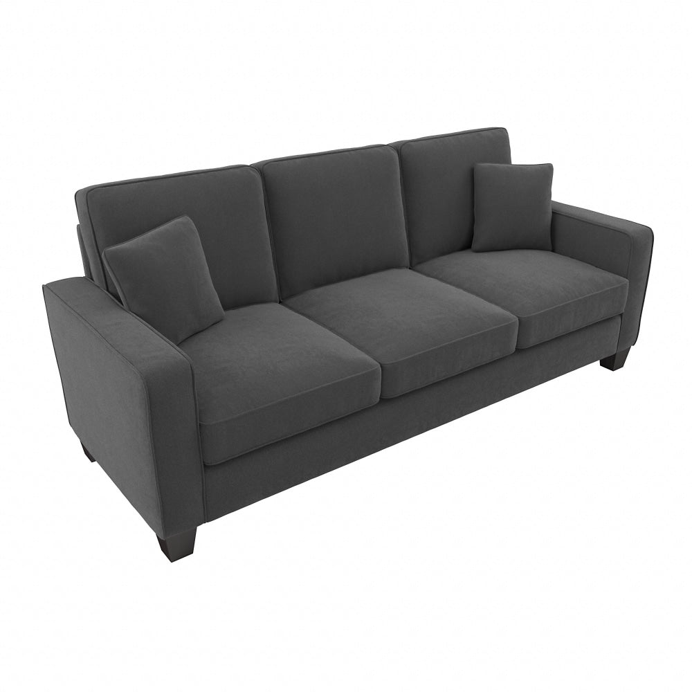 Bush Furniture Stockton 85inW Sofa, Charcoal Gray Herringbone, Standard Delivery