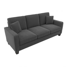 Load image into Gallery viewer, Bush Furniture Stockton 85inW Sofa, Charcoal Gray Herringbone, Standard Delivery