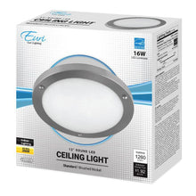 Load image into Gallery viewer, Euri 12in Round LED Ceiling Light Fixture, Dimmable, 1,260 Lumens, 16 Watts, 3000K, Brushed Nickel/Alabaster Glass
