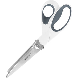 Westcott 9.5in Pinking Shears - 9.5in Overall Length - White, Gray - 1 Each
