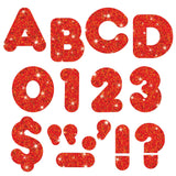TREND Ready Letters, Casual, 3in, Red Sparkle, Pack Of 124