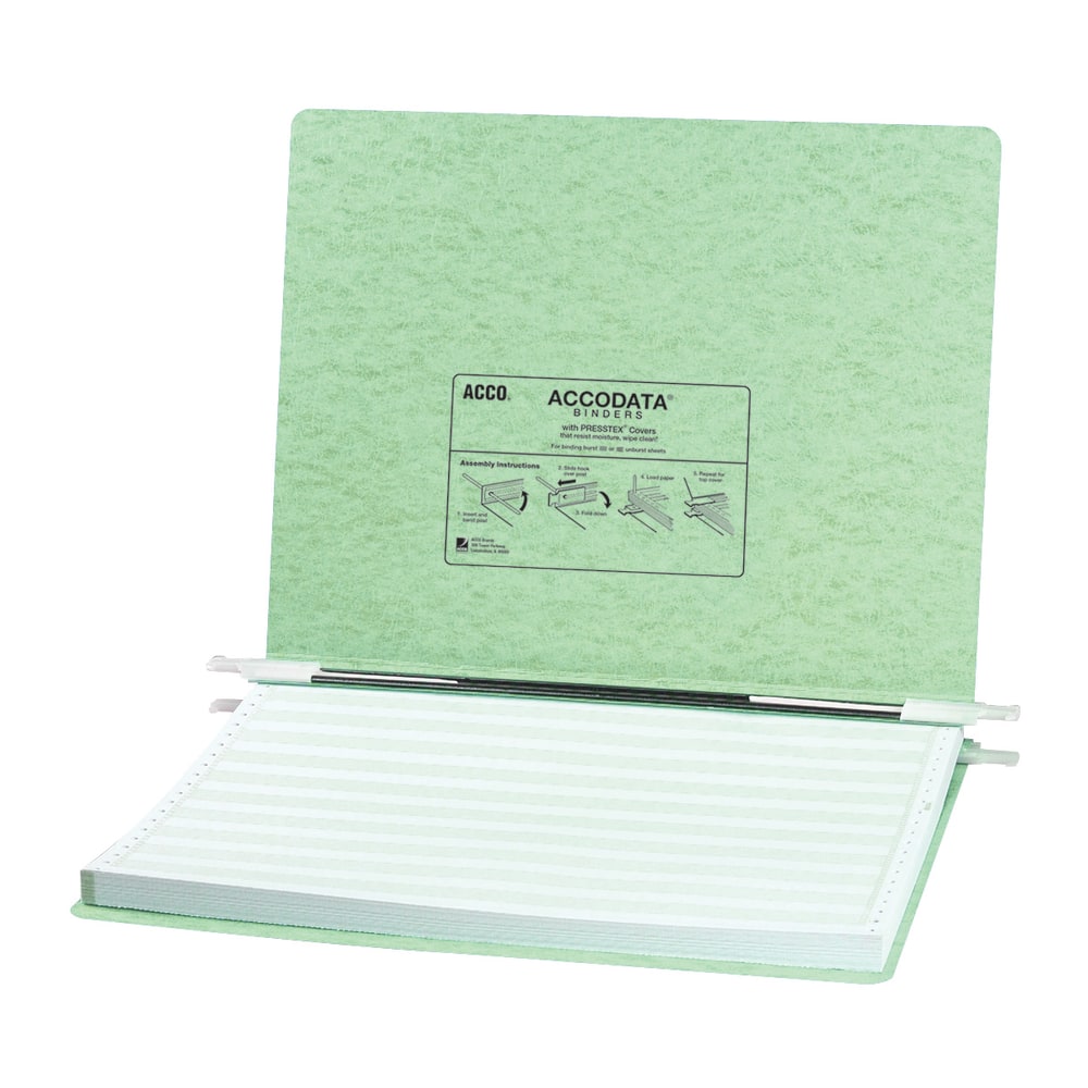 Wilson Jones Presstex Data Binder With Storage Hooks, 60% Recycled, Light Green